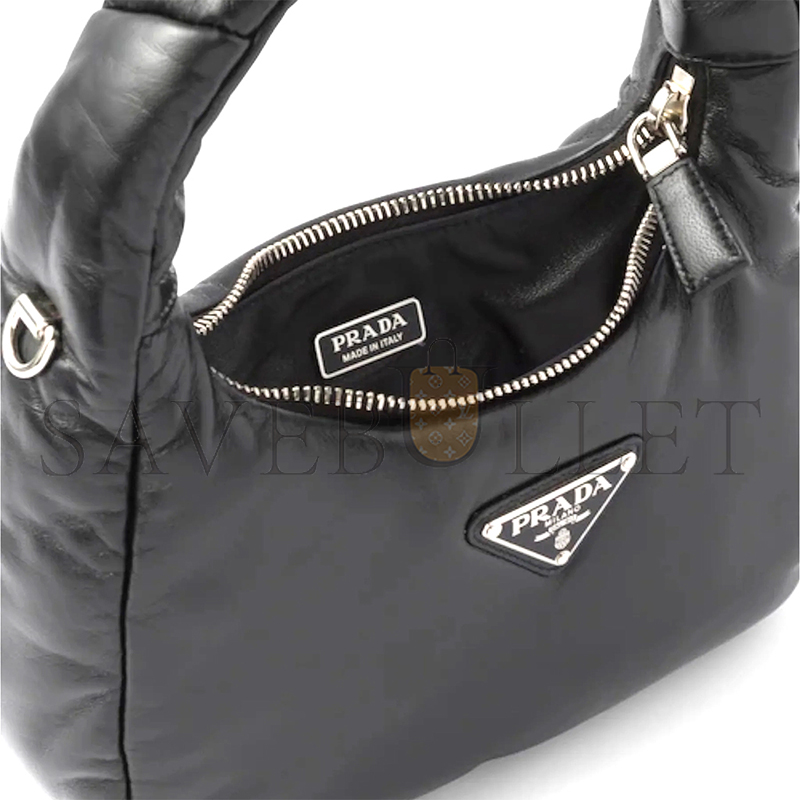 Pra*a soft padded nappa leather mini bag 1ba384 (21*12.5*6.5cm)
